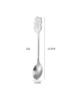 Creative Stainless Steel Christmas Spoon Gift Box Ice Cream Coffee Spoon Dessert Spoon from China Mainland Home Decor Silver Snowman