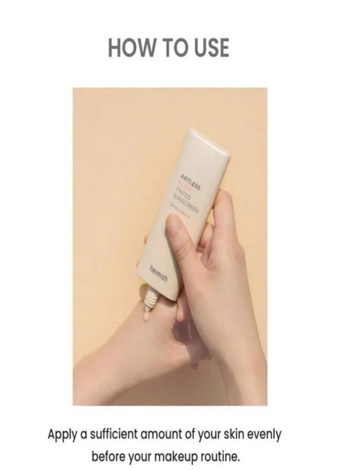 Heimish Heimish Heimish Glow Tinted Sunscreen SPF 50+ PA+++ - 50ml | Brightening and Protecting Sunscreen | Tinted for Even Skin Tone, Hydrating, and UV Protection  - Image 2