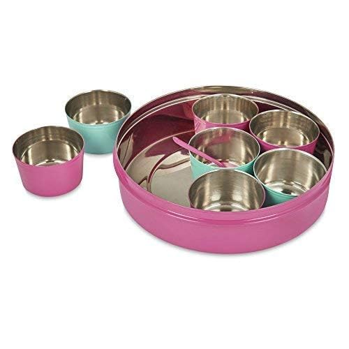 Elan SPICE BOX, 7 compartments, Stainless Steel (Rubine Pink) - Image 5