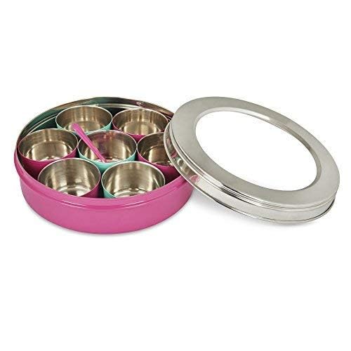Elan SPICE BOX, 7 compartments, Stainless Steel (Rubine Pink) - Image 4