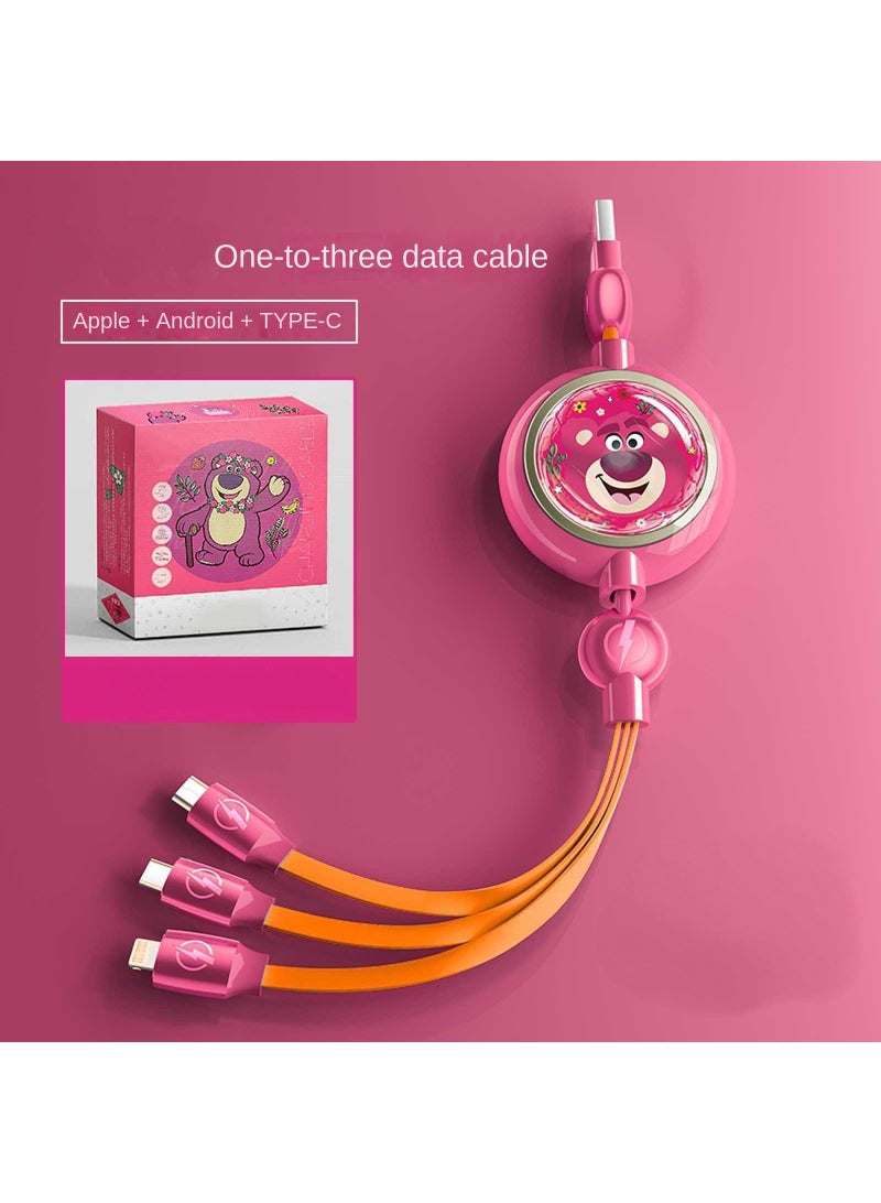 Y&D Fast Charging Three In One Portable Storage Data Cable - Image 1