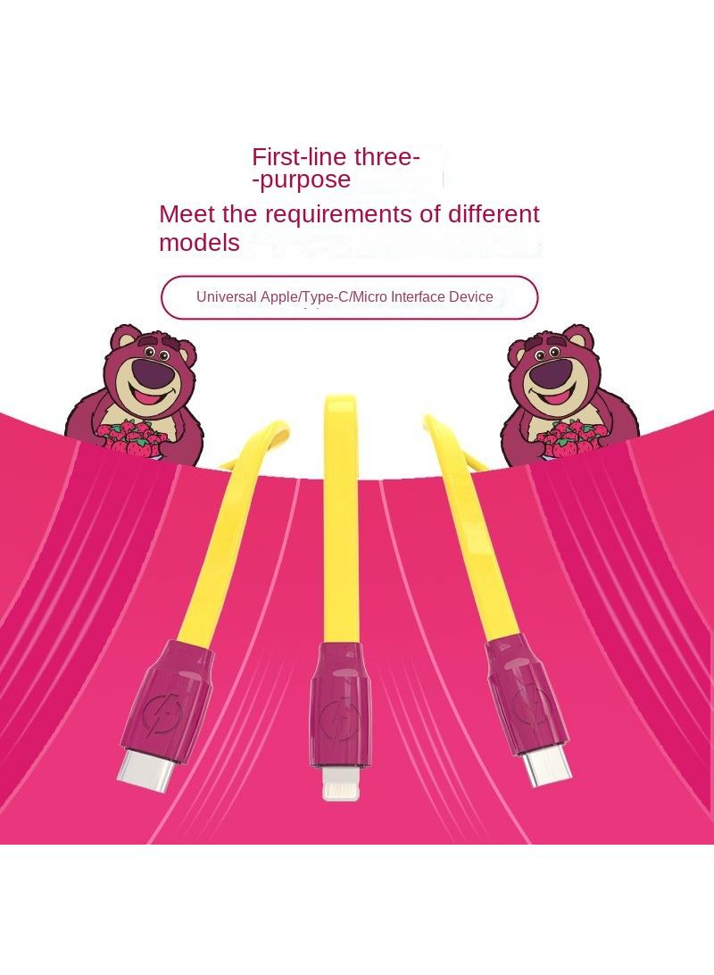 Y&D Fast Charging Three In One Portable Storage Data Cable - Image 2