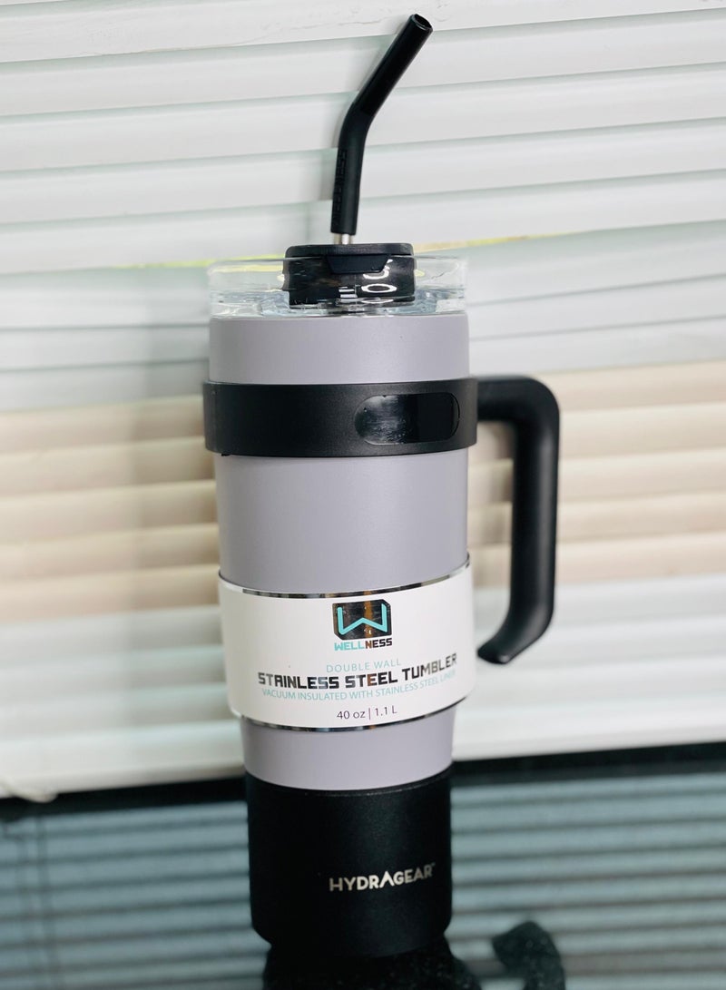 HYDRA cup  Stainless Steel Vacuum Insulated Tumbler 40oz Luxury Looks With Lid or Straw for Water, Iced Tea or Coffee, Smoothie - Image 1