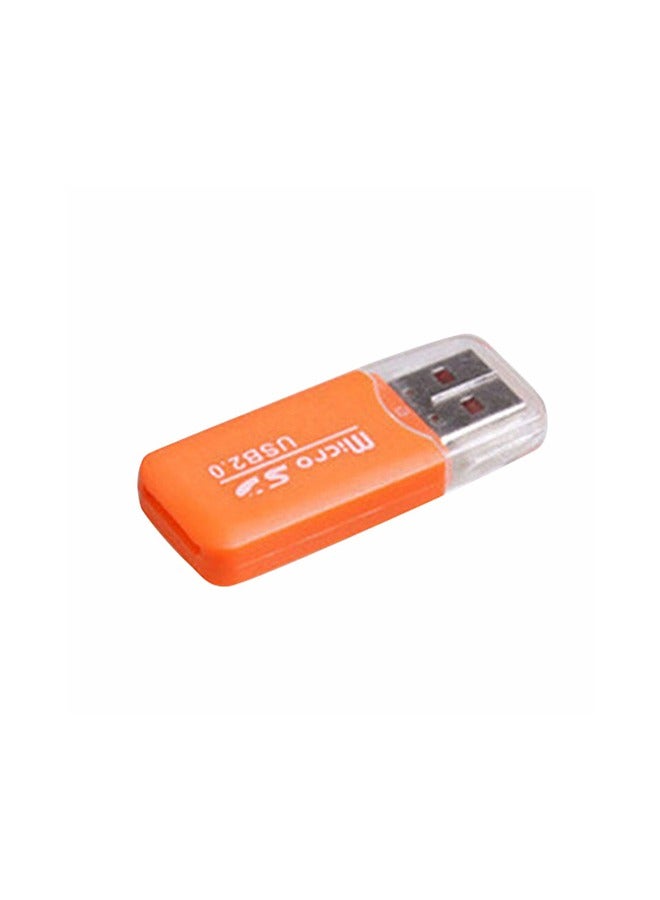 Taimi USB 2.0 MICRO SD HIGH SPEED MINI EXTERNAL TF MEMORY CARD READER ADAPTER Orange - Image 2
