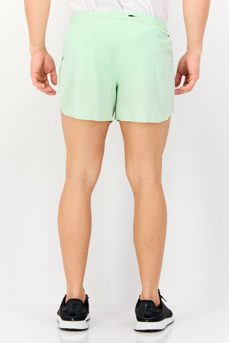 Nike Men Standard Fit 4 Inseam Running Shorts, Light Green  - Image 3