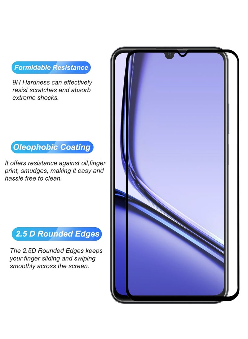 Generic - 2 Pieces Realme Note 60 Screen Protector – Edge to Edge Tempered Glass Screen Protector, High Transparency, Delicate Touch, Anti-Explosion, Smooth Arc Edges, Easy Installation - Image 1