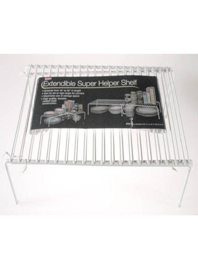 GRAYLINE 40721, Extendible Helper Shelf, White, Large, No Color - Image 1