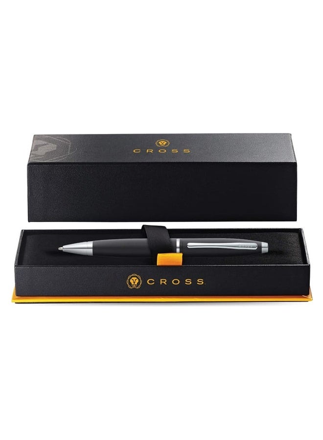 Cross Calais™ Matte Black with Polished Chrome Appointments Ballpoint Pen - Image 3