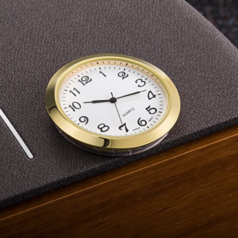 1.8 Inch 45 mm Round Quartz Clock Insert with Arabic Numerals Fit 1.6 Inch (40 mm) Diameter Hole (Gold Bezel) - Image 4