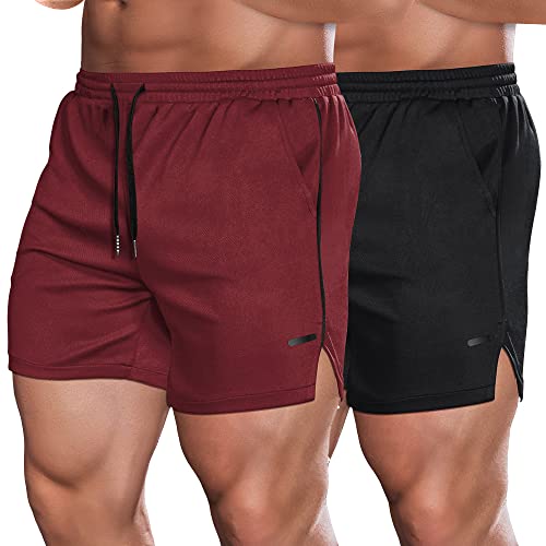 COOFANDY Mens 5 Inch Gym Workout Shorts Quick Dry Bodybuilding Weightlifting Pant Training Running Jogger with Pockets - Image 1