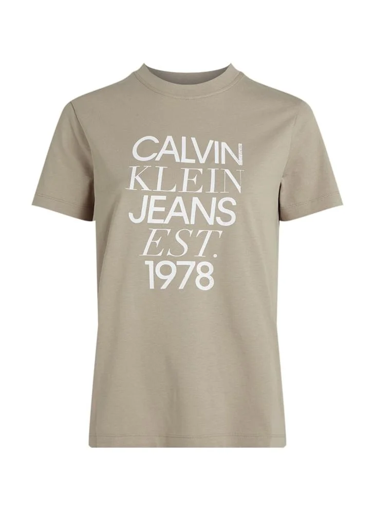 كالفن كلاين جينز Mixed Logo Regular Tee