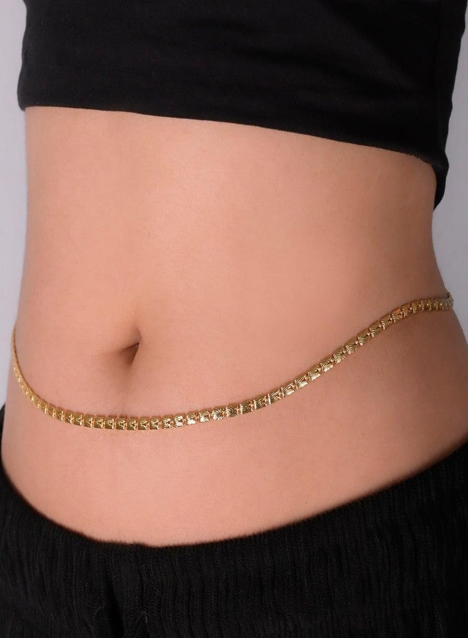 VAMA FASHIONS Gold Plated Adjustable Belly Body Chain Waist Hip Chains Kamarband Kamar karddhani Kamar bandh Saree Vaddanam for Girls & Women - Image 4
