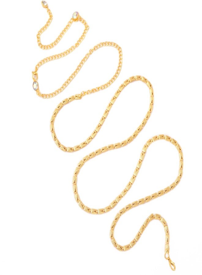 VAMA FASHIONS Gold Plated Adjustable Belly Body Chain Waist Hip Chains Kamarband Kamar karddhani Kamar bandh Saree Vaddanam for Girls & Women - Image 1
