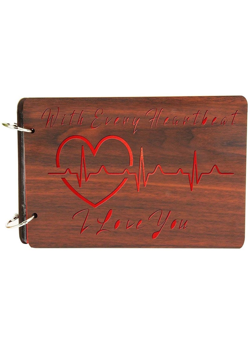 Generic FASHION GURU Natural Wood Elegance Handcrafted Wooden Photo Album for Cherished Memories 658  - Image 1