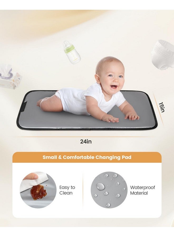 Lovevook حقيبة حفاضات صغيرة من لوفوك، حقيبة ميني للأطفال للبنات والأولاد مع وسادة تغيير، حقيبة حفاضات للأمهات والآباء مع مشابك عربة الأطفال، سوداء - Image 5