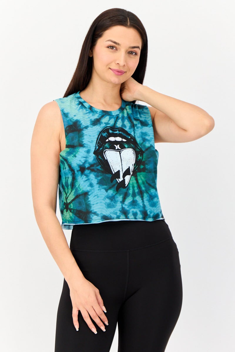Hurley Women Sportswear Fit Sleeveless Training Tank Top, Multicolor  - Image 1