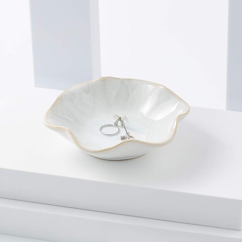 Mecaikru Ring Dish Tray, Jewelry Dish Holder, Key Bowl, Trinket Tray, Earring Holder, Decoration Plate for Women - Image 3