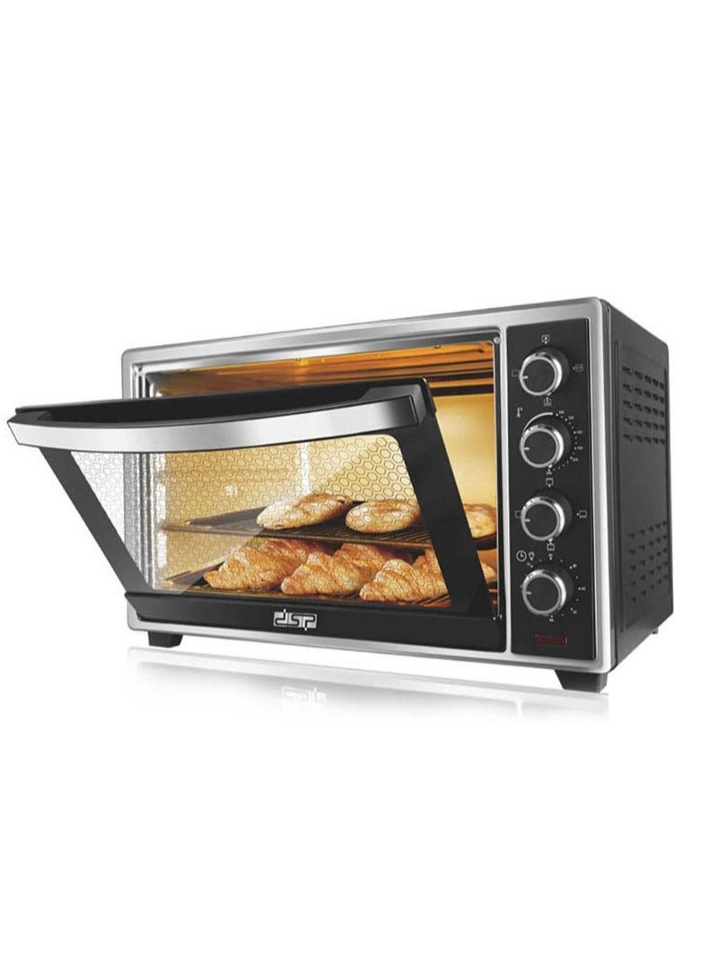 دي اس بي 2000W 48L High Power Adjustable Temperature Timer Electric Toaster Oven With 1000+600W 2 Stove Heads KT48B (L45 x W58 x H36)cm - Image 1