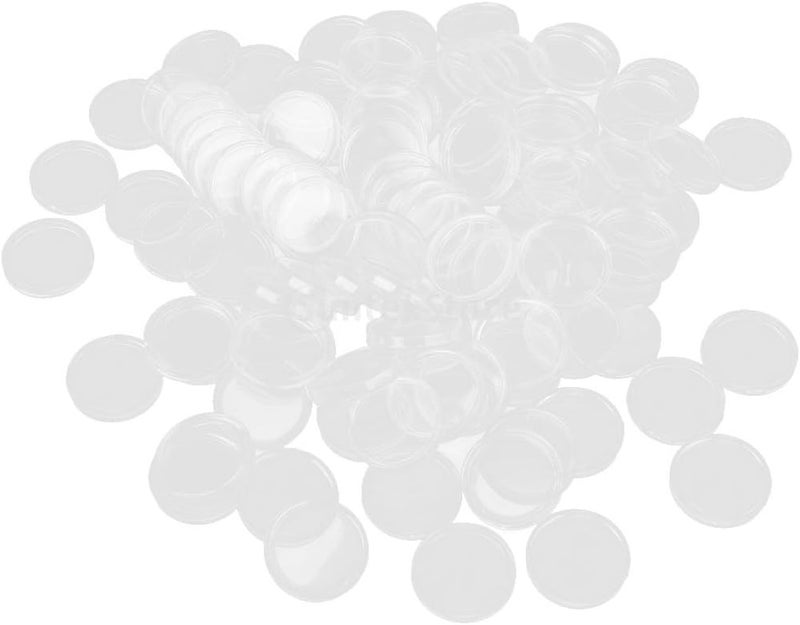 klarako 100 Pieces 35 mm Diameter Coin Holder Capsules Round Plastic Clear Coin Container Case for Coins Storage - Image 1