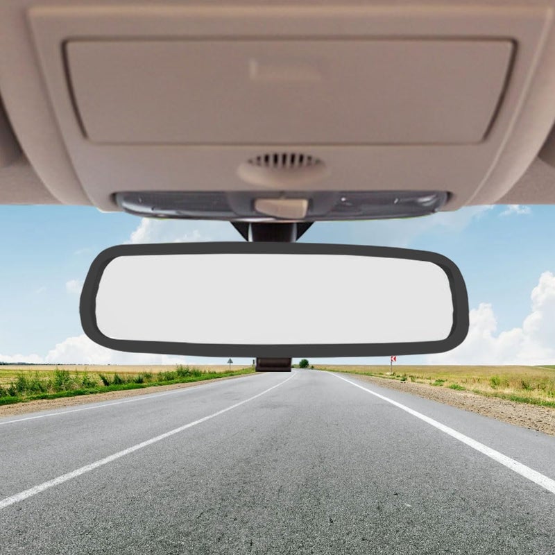 YoRise Car Rear View Mirror Protector Frame Silicone Rearview Mirror Cover Automotive Rearview Edge Protection Accessories Car Mirrors Cover Decoration for Most Cars Black - Image 3