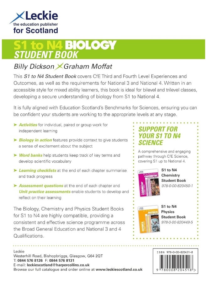 S1 to National 4 Biology: Comprehensive textbook for the CfE - Image 2