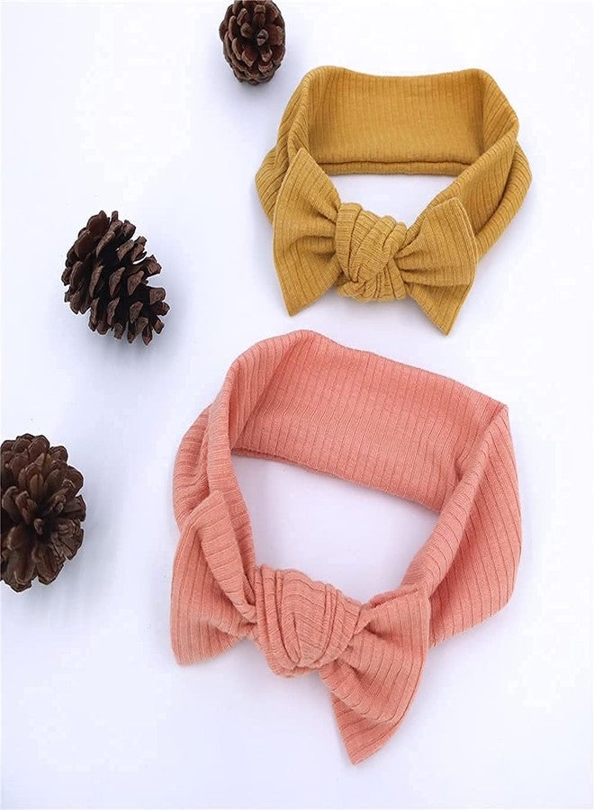 Sugarmelon Baby Headbands Stretchy Hairbands Hair Bow Elastics for Newborn Toddler Baby Girls Infant Kids Turban Headband Mauve Navy - Image 5