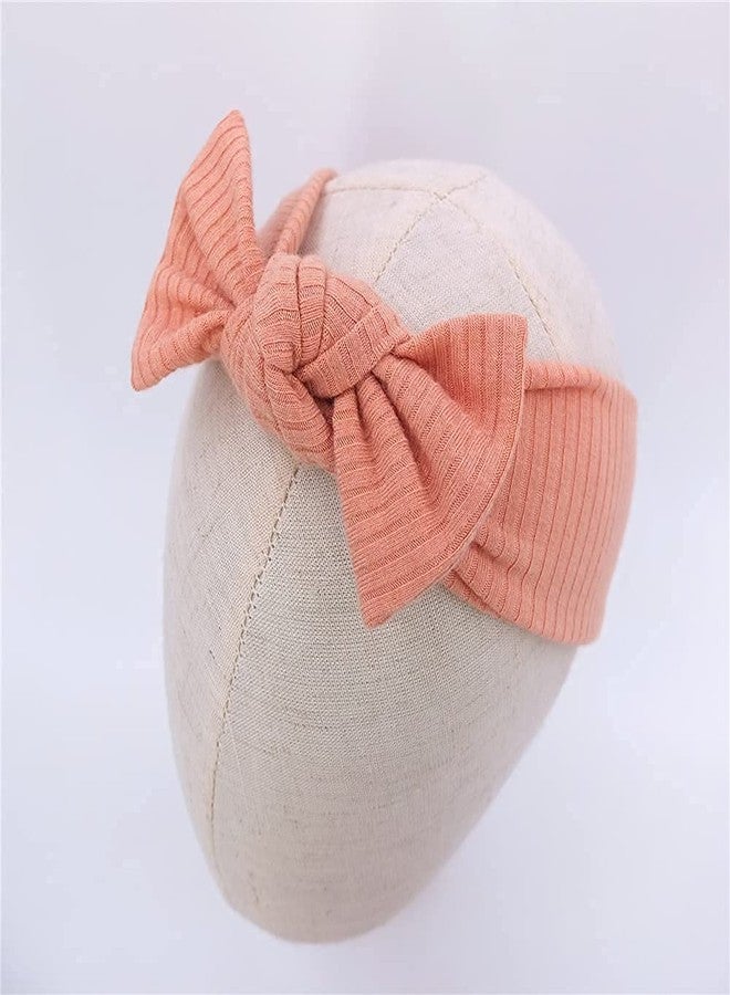 Sugarmelon Baby Headbands Stretchy Hairbands Hair Bow Elastics for Newborn Toddler Baby Girls Infant Kids Turban Headband Mauve Navy - Image 2