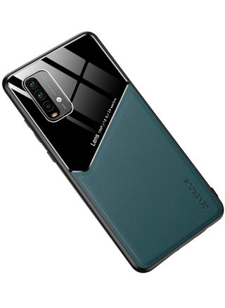 Case Compatible With Xiaomi Redmi 9T/Poco M3, Cover Luxury Leather And Glass With Car Magnetic Holder Phone Cover Soft Frame Silicone - Green - pzsku/ZD3A971D6DE1C92CDA508Z/45/_/1737583113/756073eb-6235-4397-bc43-702774a250ec