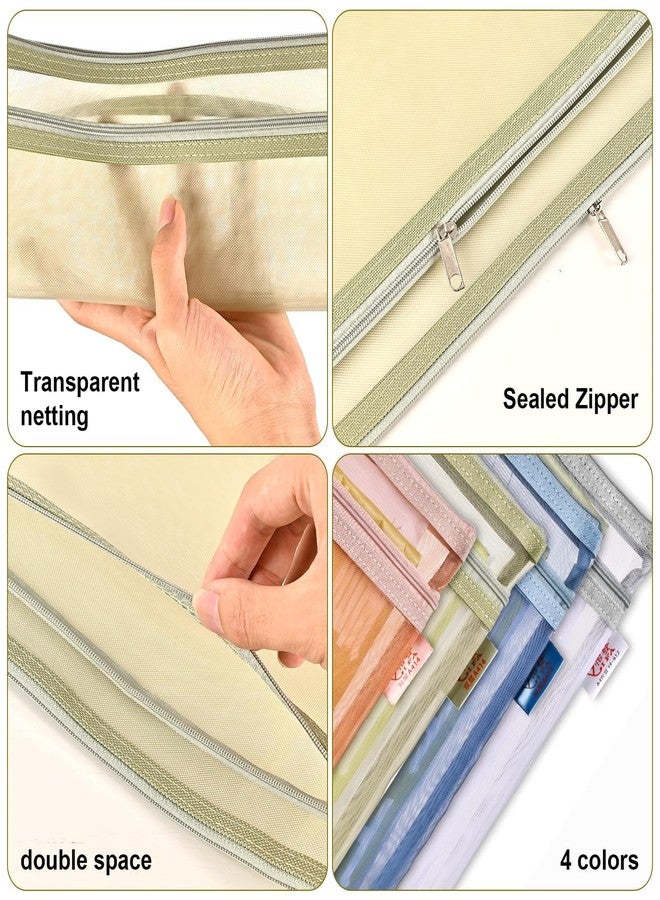 EMOOULI Colored Mesh Zipper Pouch Bags, Double-Layer Nylon Puzzle Storage, Organization Solution for Toys, Games, and More (4) - Image 5