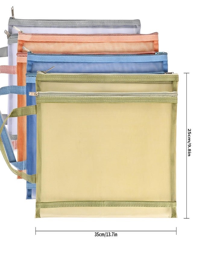 EMOOULI Colored Mesh Zipper Pouch Bags, Double-Layer Nylon Puzzle Storage, Organization Solution for Toys, Games, and More (4) - Image 3