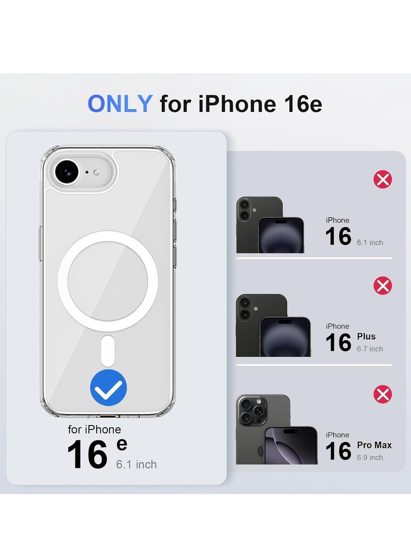 TIGER iPhone 16E Clear Magnetic Cover – MagSafe Compatible Hybrid Case with Shockproof Silicone Frame & Crystal Clear Hard Back, Slim & Durable Design, Anti-Yellowing & Scratch-Resistant, Precision Cutouts, Secure Grip & Wireless Charging Friendly - Image 5