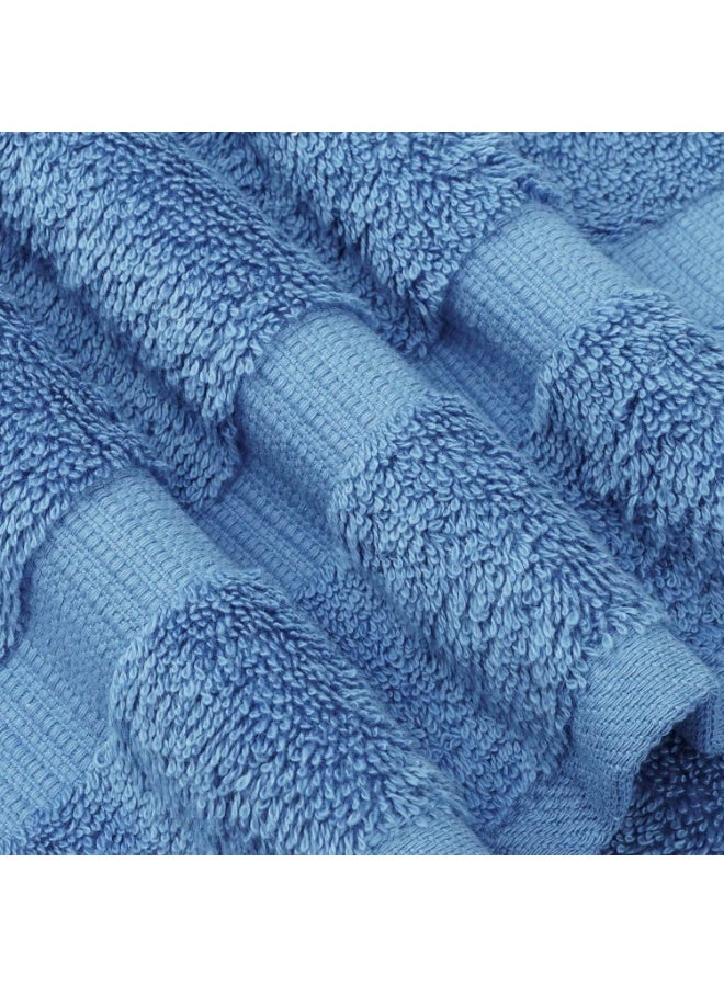 تى ام هوم TM HOME Luxury Egyptian Cotton Bath Towel – Dark Sky Blue – 100% Natural Cotton – Size 50×100 cm – Ultra-Soft, Highly Absorbent & Hotel-Grade Quality - Image 3