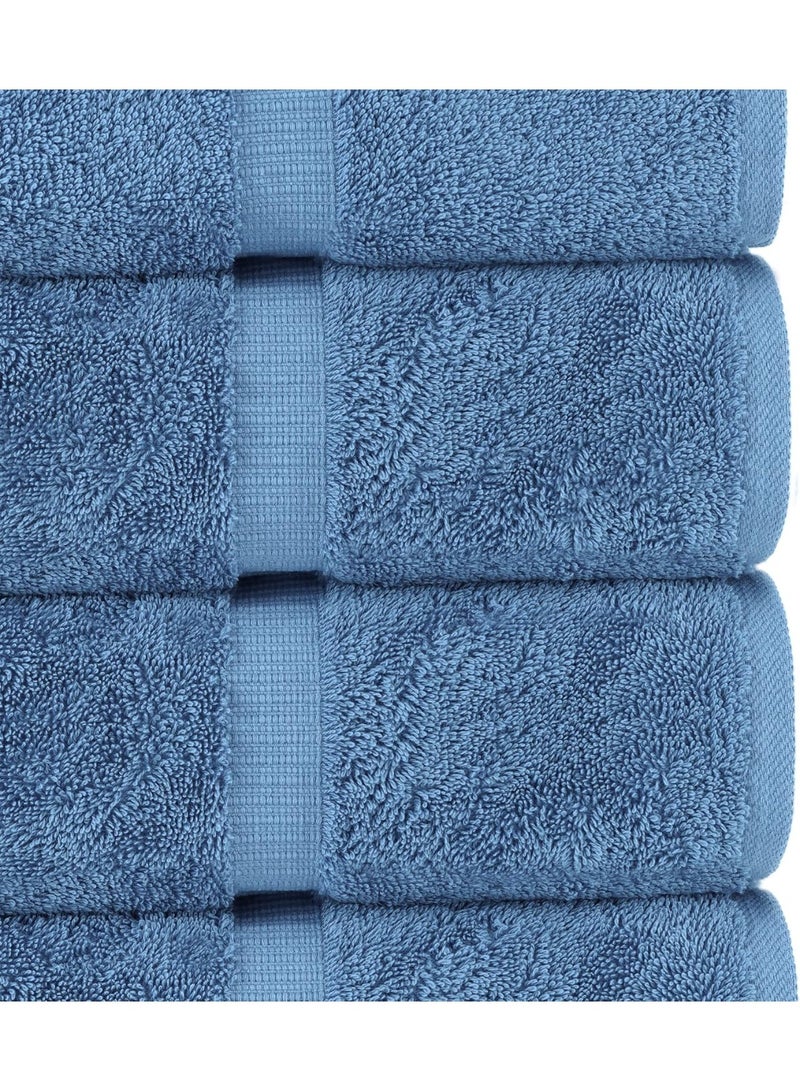 تى ام هوم TM HOME Luxury Egyptian Cotton Bath Towel – Dark Sky Blue – 100% Natural Cotton – Size 50×100 cm – Ultra-Soft, Highly Absorbent & Hotel-Grade Quality - Image 2