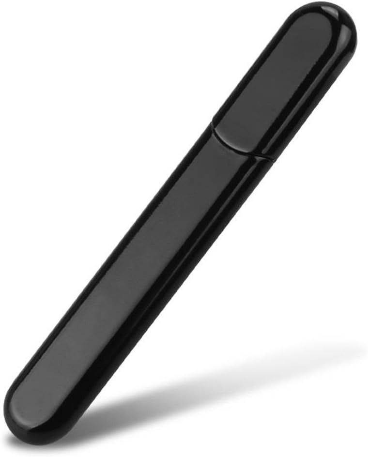 MiDenso Premium Glass Nail File with Case, Crystal Diamond Salon Best Beauty Nail Buffer for Natural and Acrylic Nails Christmas Gift for Woman and Man,Black - Image 1