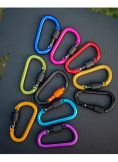 Carabiner 10 Pieces Outdoor Anti-loosening Pendant D-shaped Backpack Hanging Buckle with Lock Metal Buckle Keychain Outdoor Tent Canopy Anti-loosening Buckle - pzsku/ZD3A98AE4476F9EC7E593Z/45/_/1730893602/2f620e0d-0091-4440-80aa-2573bf92d2f7