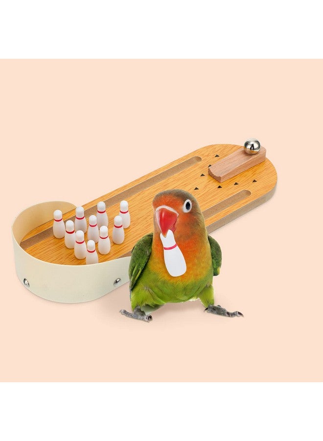 سكايليتي 10 قطع من ألعاب تدريب الطيور، ألعاب تدريب الببغاء، تتضمن لعبة البولينج، لعبة كرة السلة، حلقات، عربة تسوق، لوح تزلج، جرس، كرة، ألعاب ذكاء الببغاء، للببغاء الكوكتيل، المكاو، ألوان عشوائية - Image 3