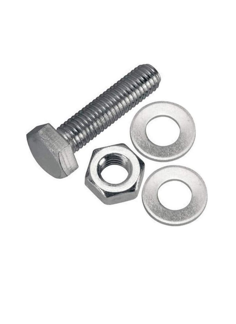 Generic 12 pcs Hex Head Screw Bolts Nuts & Washers Fully Thread GI Plain Finish Bolt Set. (8, 40MM)  - Image 3