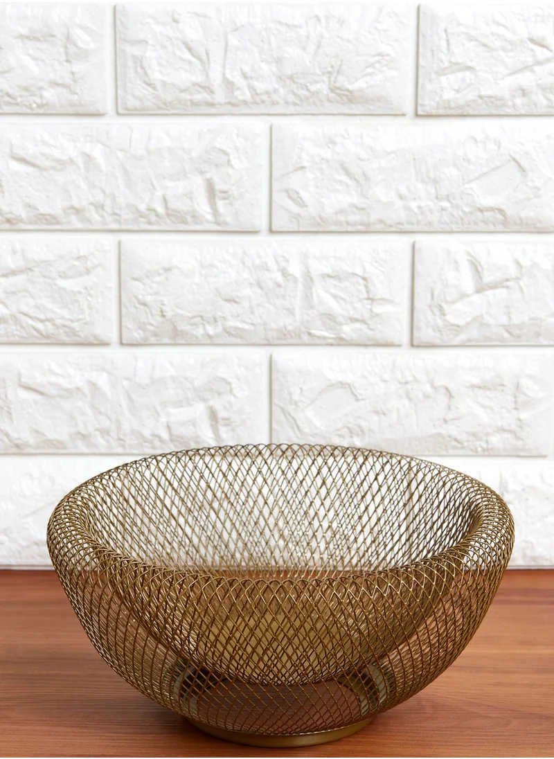 Noire Edit Gold Wire Fruit Bowl