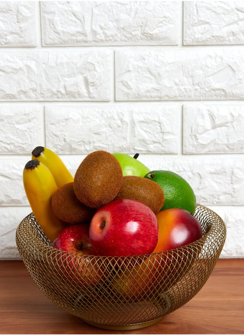 Noire Edit Gold Wire Fruit Bowl