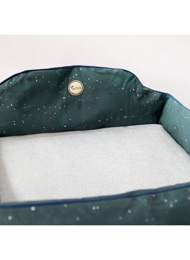 سرير ناعم مبطن للحيوانات الأليفة للقطط والكلاب الصغيرة – سرير مريح باللون الأخضر - Image 2