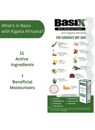 Basix Skin Defence Repair Cream (Twin Pack) Kigelia African Sausage Tree Soothes Eczema Psoriasis Dermatitis Acne Natural Ingredients for Dry Itchy Skin Lemon Ginger Plum Rosemary Vitamin E Rose Aloe - pzsku/ZD3A9BB20940F64A57344Z/45/_/1690812657/47170dc9-a624-4ae4-afe9-fb3716a5dbbb