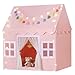 Senodeer Kids Play Tent Indoor with Mat Tassel Garland Star Lights Pink Girls Tent Playhouse Kids Toys for Boy Girl Birthday Gift for Kids - Image 3