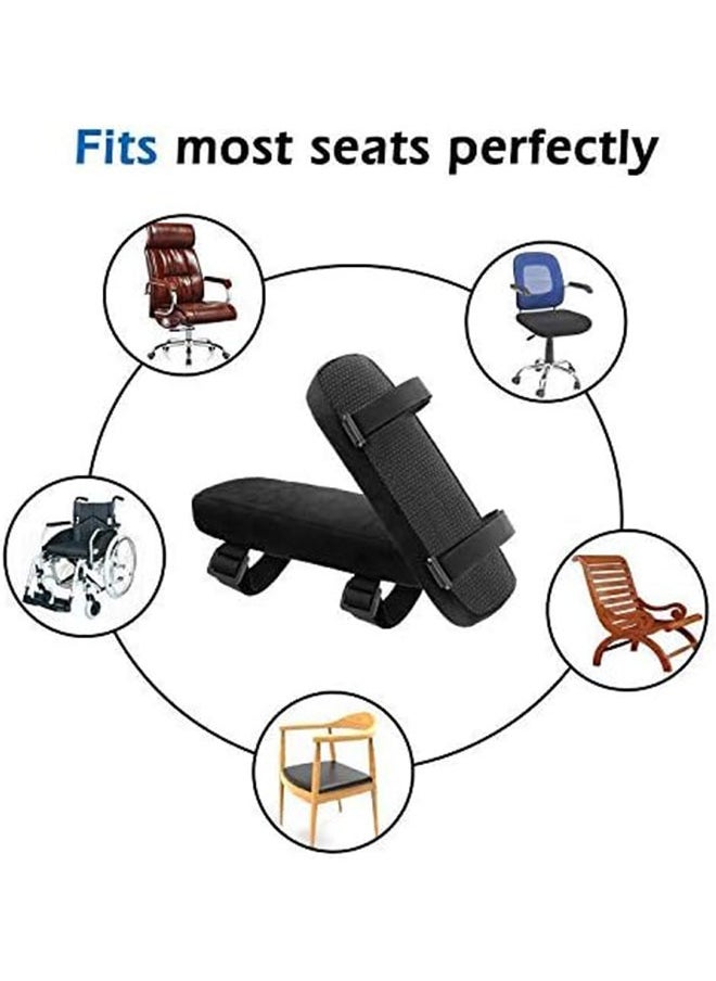 Generic - 1 Pair Desk Chair Arm Pads, Ergonomic Memory Foam Office Chair Armrest Pads, Thick Chair Armrest Pads, Arm Rest Pillow, Gaming Chair Arm Pads, Elbow Support Cushion for Computer - Image 1