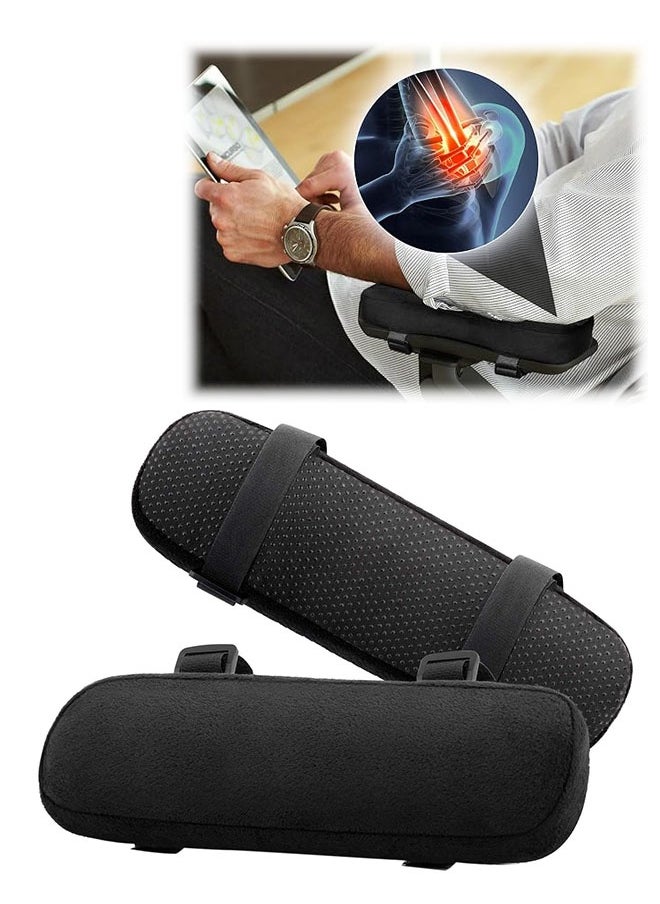 Generic - 1 Pair Desk Chair Arm Pads, Ergonomic Memory Foam Office Chair Armrest Pads, Thick Chair Armrest Pads, Arm Rest Pillow, Gaming Chair Arm Pads, Elbow Support Cushion for Computer - Image 1