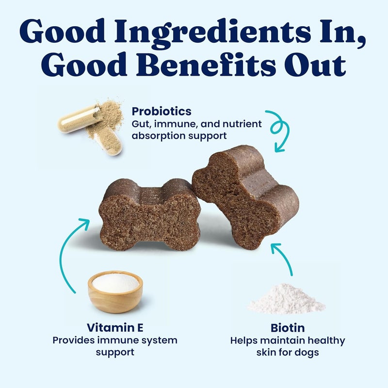 Solid Gold Dog Multivitamin - Soft Dog Vitamins & Supplements Chews - All-in-One Heart, Immune, Brain, Skin, Coat & Gut Health Support w/Vitamin C, B12, Probiotics & Antioxidants - Bacon Flavor 120ct - Image 5