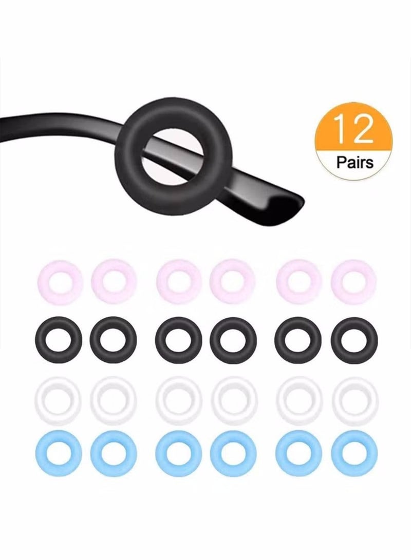 12 Pair Premium Grade Eyeglasses Temple and Eyeglass Retainer Anti-Slip Round Comfort Reading for Glasses Sunglasses - Image 1
