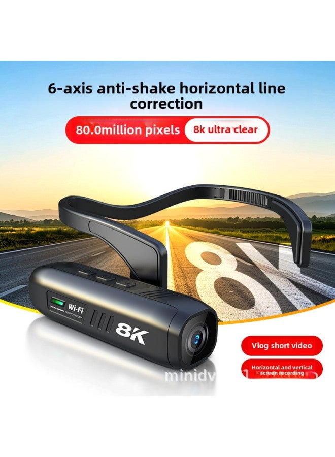 Generic Outdoor Sports Camera 8K HD Head-mounted Professional Anti-shake Recorder First View Live Riding-Color:Black 5K  - Image 3