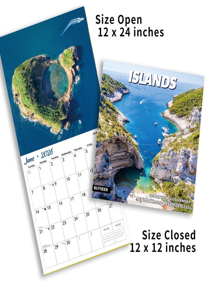 BLYYIEER 2026 Wall Calendar,Islands Monthly Wall Calendar, 12" x 24" Open,Family Planner Calendar,Home & Office Organizer,Hangable - Image 5