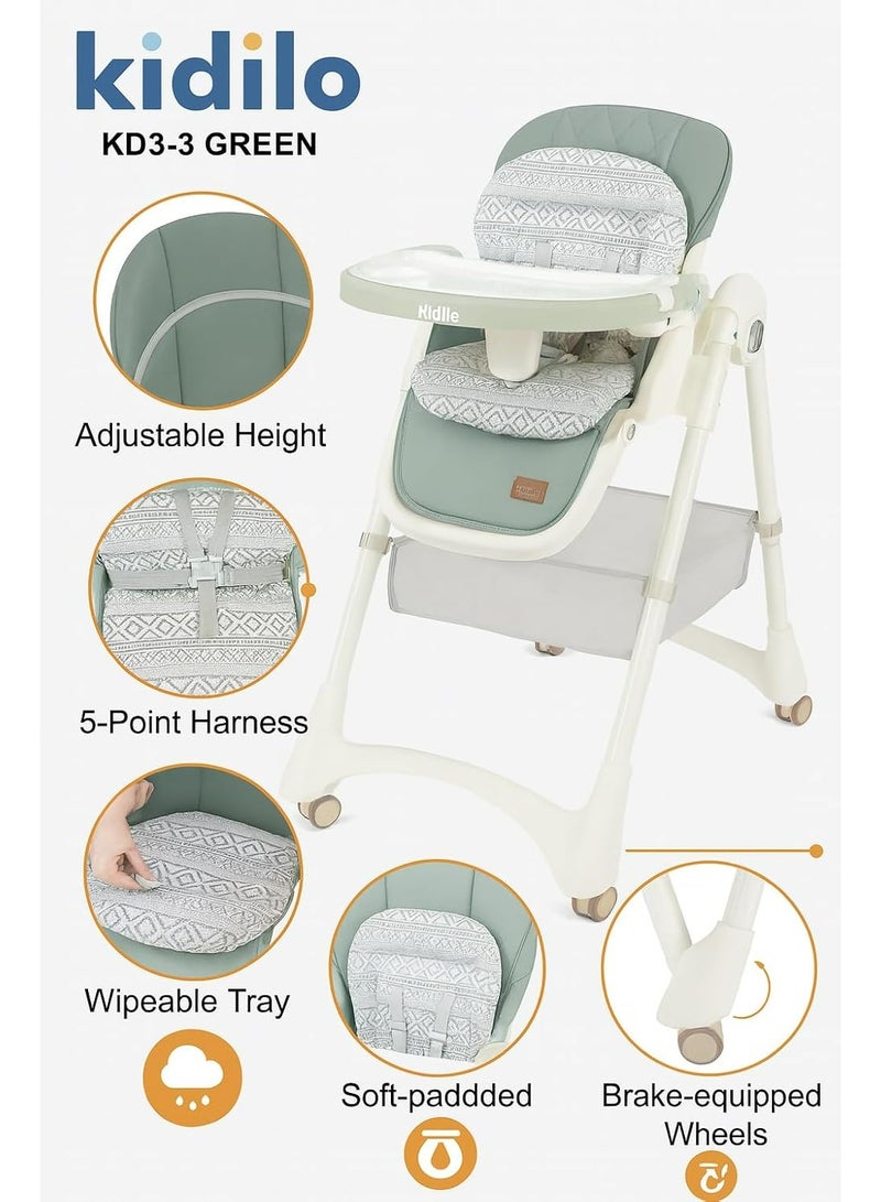 Kidilo Comfortable & Safe Baby High Chair with Multi-Functional Design - Image 4
