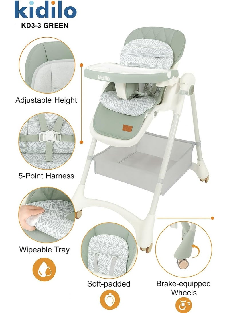 Kidilo Comfortable & Safe Baby High Chair with Multi-Functional Design - Image 3